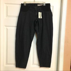 ASOS maternity washed black jeans w/ elastic waist